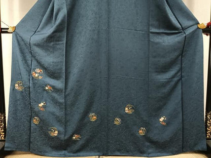 平和屋着物●訪問着　総刺繍　草花文　金糸　ますいわ屋扱い　正絹　逸品　AABJ4215fy
