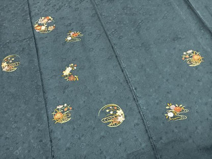 平和屋着物●訪問着　総刺繍　草花文　金糸　ますいわ屋扱い　正絹　逸品　AABJ4215fy