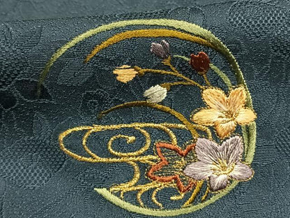 平和屋着物●訪問着　総刺繍　草花文　金糸　ますいわ屋扱い　正絹　逸品　AABJ4215fy
