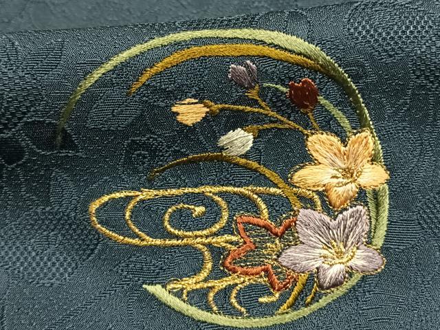 平和屋着物●訪問着　総刺繍　草花文　金糸　ますいわ屋扱い　正絹　逸品　AABJ4215fy