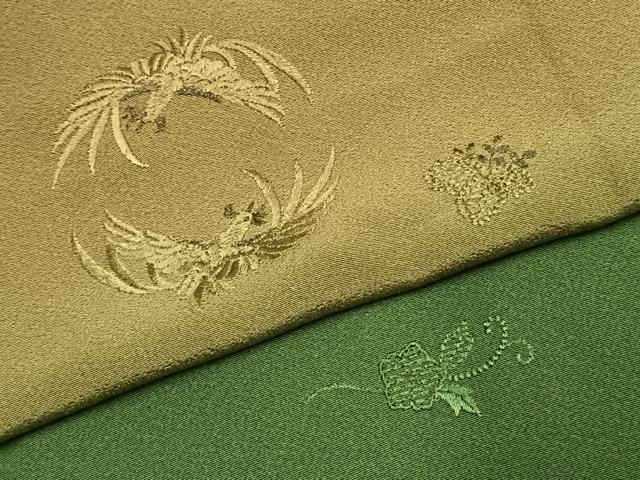 平和屋着物●訪問着　総刺繍　花鳥文　暈し染め　正絹　逸品　未使用　AABJ4218fy