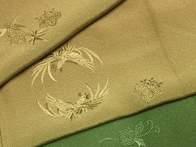 平和屋着物●訪問着　総刺繍　花鳥文　暈し染め　正絹　逸品　未使用　AABJ4218fy