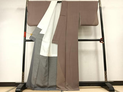 平和屋着物●訪問着　作家物　縞　正絹　逸品　未使用　AABJ4220fy