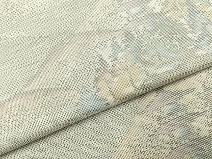 平和屋着物▼本場大島紬　白大島　カタス9マルキ　風景文　正絹　逸品　未使用　AABJ4231fy