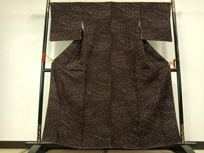 平和屋着物●上質な小紋　散らし文様　正絹　逸品　未使用　AABJ4240fy