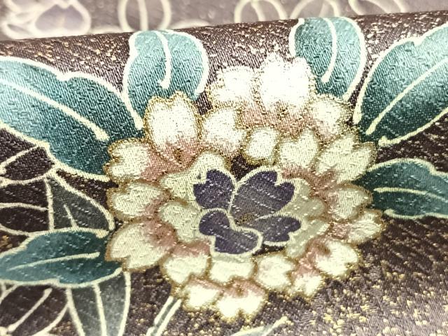 平和屋着物●訪問着　草花文　暈し染め　金彩　正絹　逸品　AABJ4242fy