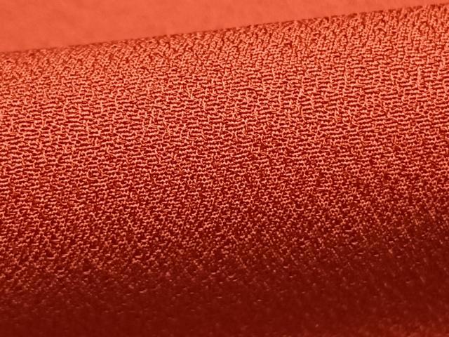平和屋着物●染色作家　斉藤三才　色無地　紅海老茶色　正絹　逸品　AABJ4243fy