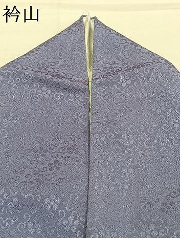平和屋着物●上質な色無地　唐草花地紋　淡藤色　正絹　逸品　AABJ4246fy
