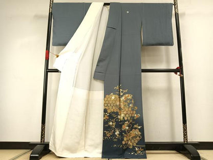 平和屋着物●豪華色留袖　扇面花文　暈し染め　金彩　正絹　逸品　AABJ4251fy