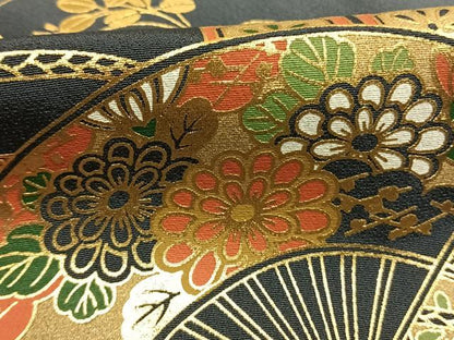 平和屋着物●豪華色留袖　扇面花文　暈し染め　金彩　正絹　逸品　AABJ4251fy