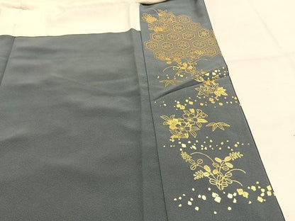 平和屋着物●豪華色留袖　扇面花文　暈し染め　金彩　正絹　逸品　AABJ4251fy