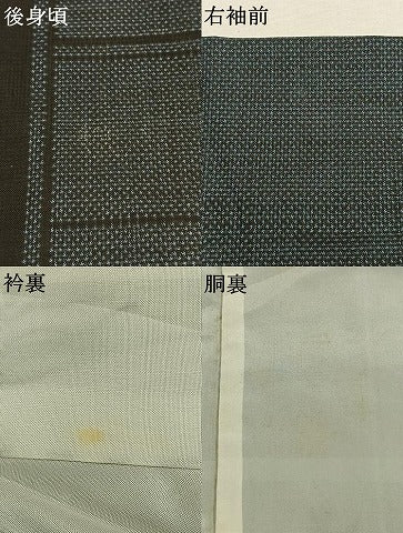 平和屋着物●本場大島紬　一元7マルキ　幾何学文様　正絹　逸品　AABJ4256fy
