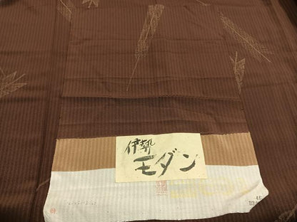平和屋着物●上質な小紋　矢羽文　丹後ちりめん　反端付き　正絹　逸品　未使用　AABJ4257fy