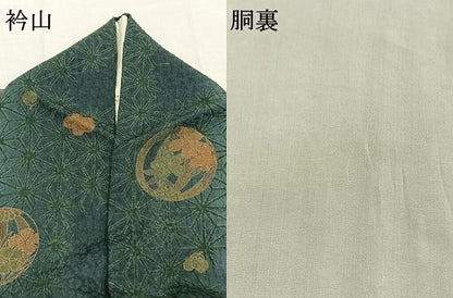 平和屋着物●上質な小紋　草花文　暈し染め　正絹　逸品　AABJ4261fy