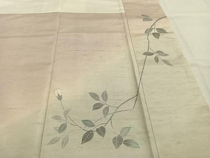 平和屋着物●訪問着　紬地　枝花文　金彩　正絹　逸品　AABJ4262fy