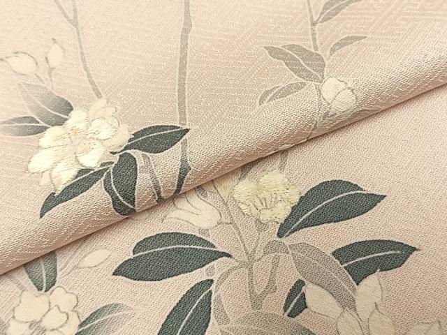 平和屋着物●訪問着　刺繍　枝花文　金彩　正絹　逸品　AABJ4275fy