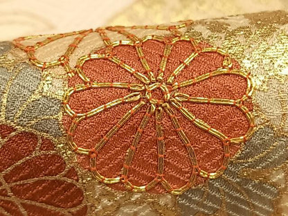 平和屋着物●訪問着　駒刺繍　冊子花文　暈し染め　金彩　鈴乃屋扱い　正絹　逸品　AABJ4279fy
