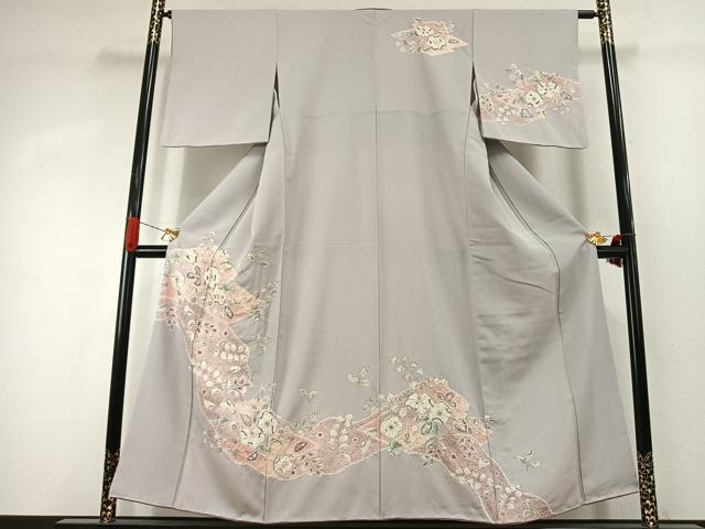 平和屋着物●訪問着　絞り　辻が花　正絹　逸品　AABJ4284fy