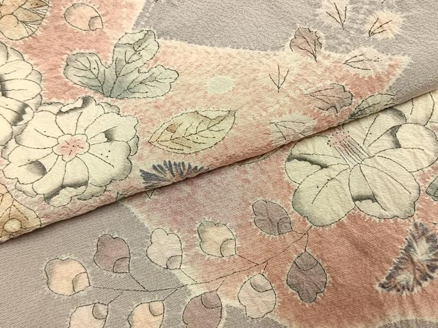 平和屋着物●訪問着　絞り　辻が花　正絹　逸品　AABJ4284fy