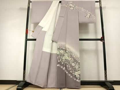 平和屋着物●越後十日町の一流染匠　桐屋・翠山工房　訪問着　絞り　辻が花　暈し染め　正絹　逸品　AABJ4291fy