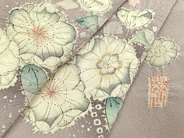 平和屋着物●越後十日町の一流染匠　桐屋・翠山工房　訪問着　絞り　辻が花　暈し染め　正絹　逸品　AABJ4291fy