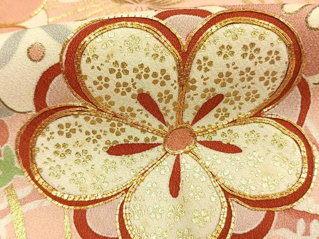 平和屋着物●創業460年・千總　振袖　駒刺繍　枝梅松文　金彩　伊勢丹扱い　正絹　逸品　AABJ4296fy