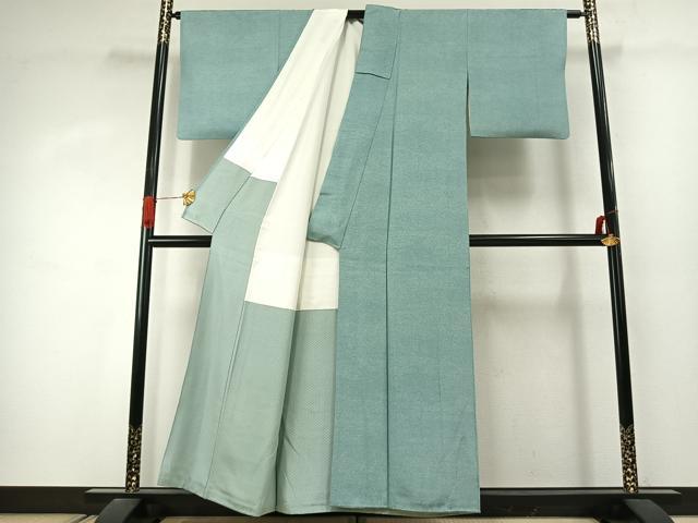 平和屋着物●江戸小紋　作家物　伊勢型彫　幾何学文様　正絹　逸品　AABJ4301fy