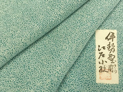 平和屋着物●江戸小紋　作家物　伊勢型彫　幾何学文様　正絹　逸品　AABJ4301fy