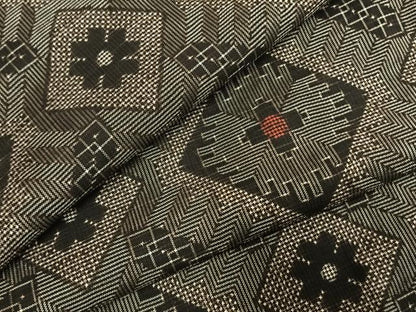 平和屋着物●本場大島紬　龍郷絣　正絹　逸品　AABJ4304fy