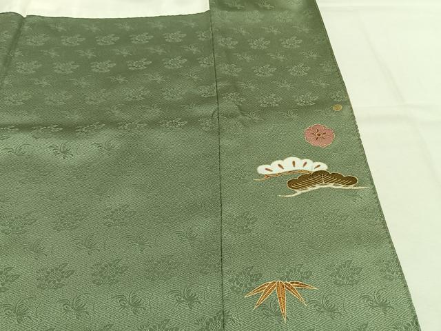 平和屋着物●訪問着　刺繍　松竹梅　雪輪文　金糸　金彩　正絹　逸品　AABJ4305fy