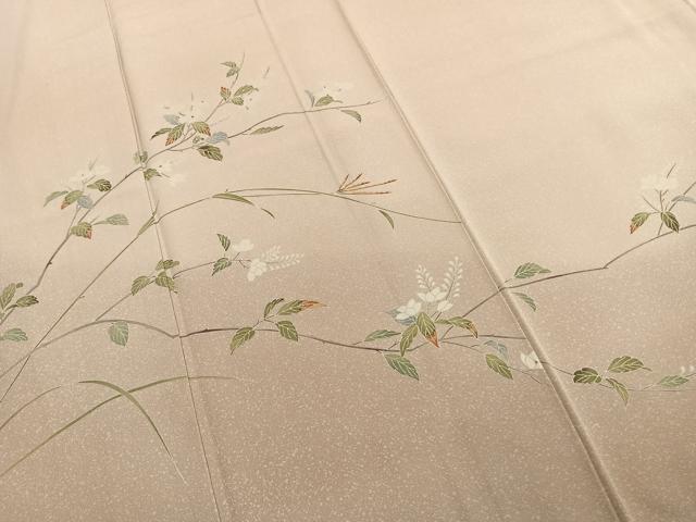 平和屋着物●訪問着　友禅　枝花文　暈し染め　正絹　逸品　AABJ4306fy