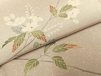 平和屋着物●訪問着　友禅　枝花文　暈し染め　正絹　逸品　AABJ4306fy
