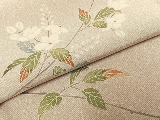 平和屋着物●訪問着　友禅　枝花文　暈し染め　正絹　逸品　AABJ4306fy