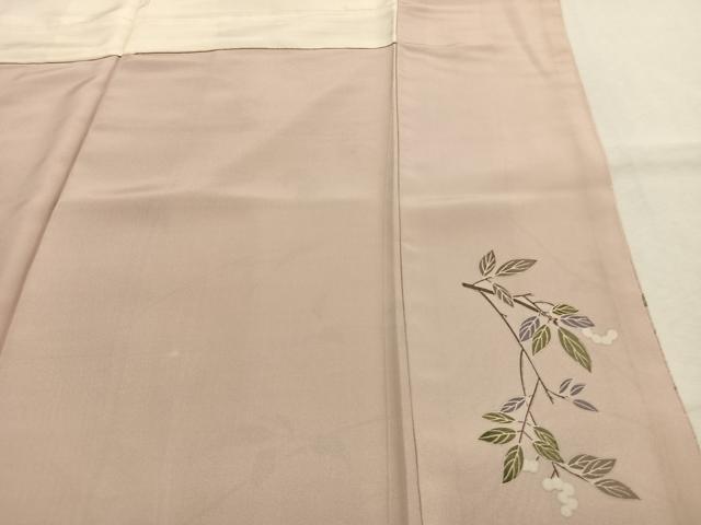 平和屋着物●訪問着　友禅　枝花文　暈し染め　正絹　逸品　AABJ4306fy