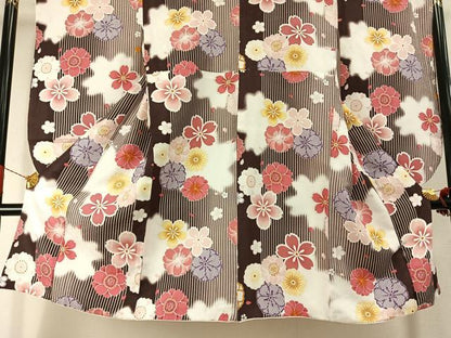 平和屋着物●小振袖　二尺袖・長襦袢(無双仕立て)・行灯袴セット　舞花文　暈し染め　洗える着物　AABJ4309fy