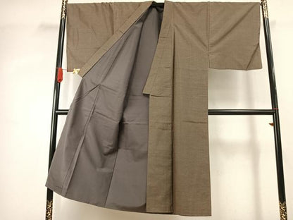 平和屋着物●男性　本場大島紬　80亀甲　総詰め　正絹　逸品　AABJ4310fy