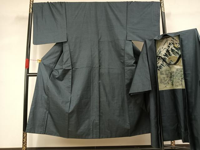 平和屋着物●男性　本場大島紬　アンサンブル　100亀甲　総詰め　正絹　逸品　AABJ4313fy