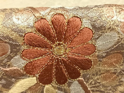 平和屋着物●訪問着　駒刺繍　絞り　草花文　金糸　金銀彩　正絹　逸品　AABJ4316fy