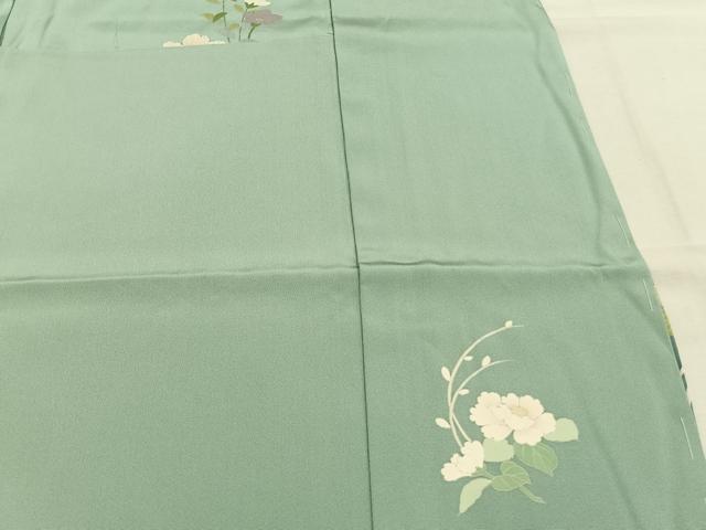 平和屋着物●訪問着　友禅　草花文　暈し染め　仮絵羽　正絹　逸品　未使用　AABJ4322fy