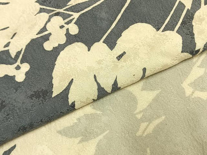 平和屋着物●伝統工芸士　福井圭一　訪問着　蔦の葉シルエット　丹後ちりめん　仮絵羽　正絹　逸品　未使用　AABJ4323fy