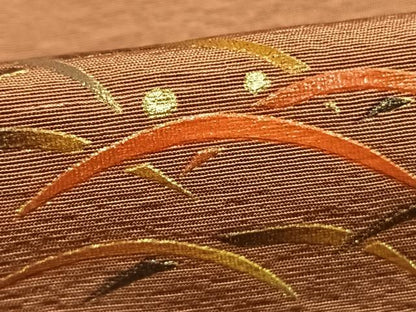平和屋着物●漆工芸作家　金森一博　訪問着　露芝文　仮絵羽　正絹　逸品　未使用　AABJ4324fy