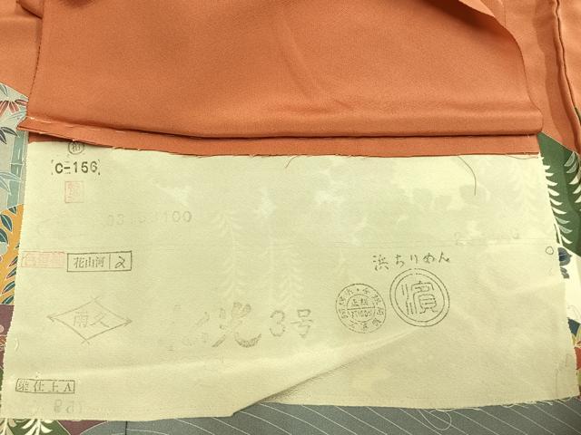 平和屋着物●豪華色留袖　友禅　作家物　草花文　浜ちりめん　仮絵羽　正絹　逸品　未使用　AABJ4325fy