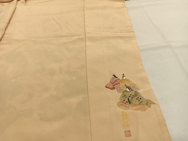 平和屋着物●豪華色留袖　作家物　人物文　金銀彩　浜ちりめん　仮絵羽　正絹　逸品　未使用　AABJ4327fy