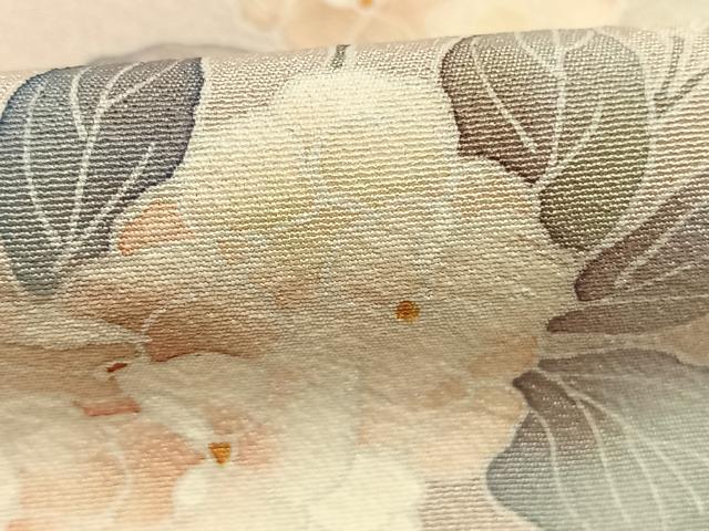 平和屋着物●訪問着　友禅　作家物　人物枝花文　正絹　逸品　未使用　AABJ4330fy