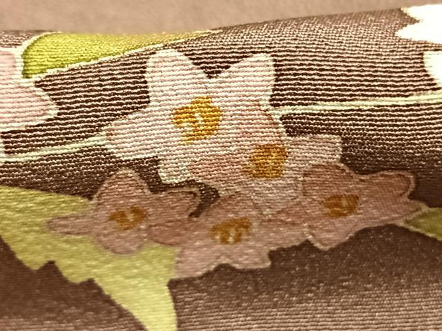 平和屋着物●本加賀友禅作家　押田正義　訪問着　草花文　正絹　逸品　AABJ4333fy