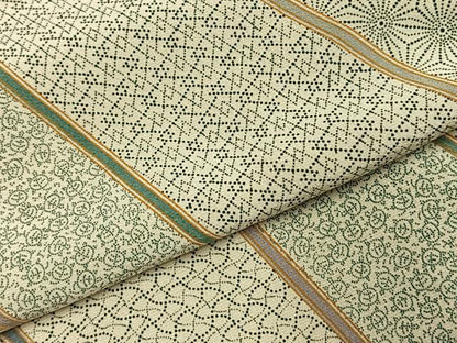 平和屋着物●上質な小紋　作家物　斜縞　仮絵羽　正絹　逸品　未使用　AABJ4336fy