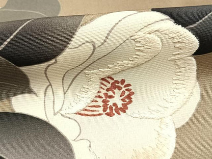 平和屋着物●皇室デザイナー　中村乃武夫　色留袖　刺繍　草花文　暈し染め　金彩　仮絵羽　正絹　逸品　未使用　AABJ4337fy