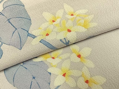 平和屋着物●訪問着　枝花文　ろうけつ染め　正絹　逸品　AABJ4344fy
