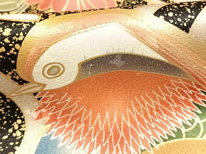 平和屋着物●豪華振袖　花鳥文　金彩　仮絵羽　逸品　未使用　AABJ4348fy