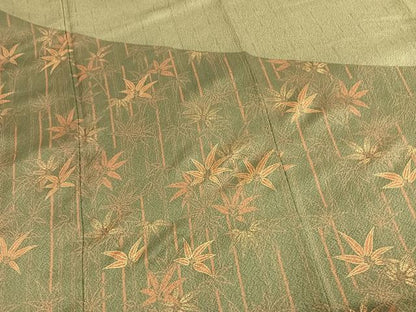 平和屋着物●訪問着　笹竹文　金彩　正絹　逸品　AABJ4351fy